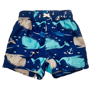 Circo Boys Whale and Anchor Blue Gray Swim Trunks 18 Months Toddler